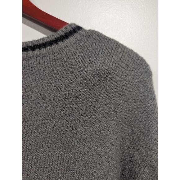 Torrid Womens Size 0/L/12 Grey Crew Neck Sweater Camo Star Long Sleeve Warm - Picture 13 of 16